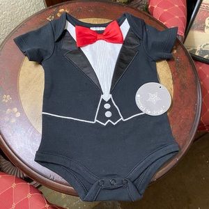 NWT Dressed to Drool Tuxedo Onesie